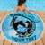 Personalized Kentucky Horse Racing Beach Blanket Beauty and The Horse Blue Version LT01