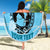 Personalized Kentucky Horse Racing Beach Blanket Beauty and The Horse Blue Version LT01