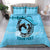Personalized Kentucky Horse Racing Bedding Set Beauty and The Horse Blue Version LT01