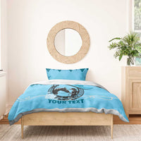 Personalized Kentucky Horse Racing Bedding Set Beauty and The Horse Blue Version LT01
