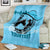Personalized Kentucky Horse Racing Blanket Beauty and The Horse Blue Version LT01