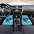 Personalized Kentucky Horse Racing Car Mats Beauty and The Horse Blue Version LT01