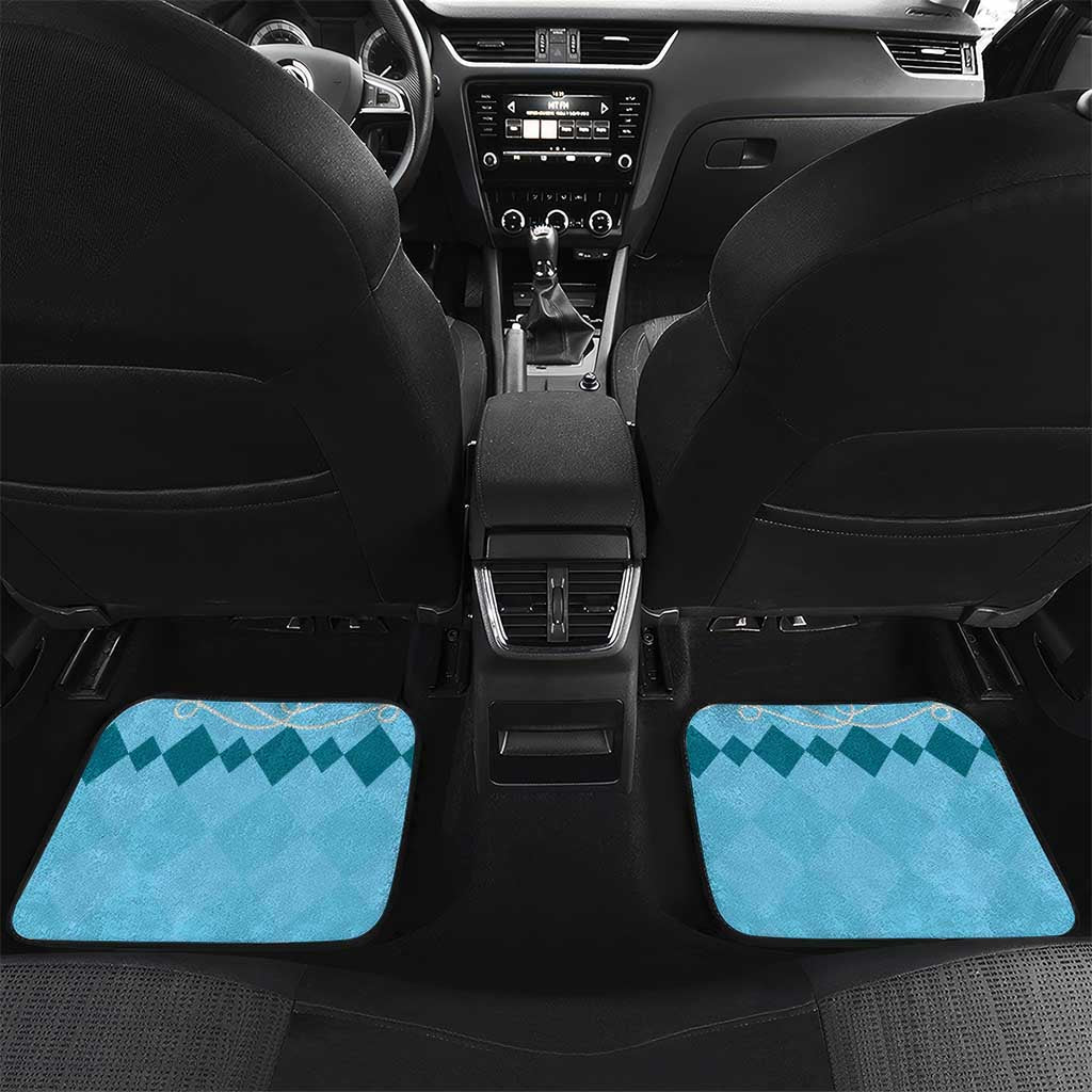 Personalized Kentucky Horse Racing Car Mats Beauty and The Horse Blue Version LT01