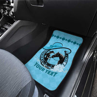Personalized Kentucky Horse Racing Car Mats Beauty and The Horse Blue Version LT01