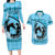 Personalized Kentucky Horse Racing Couples Matching Long Sleeve Bodycon Dress and Hawaiian Shirt Beauty and The Horse Blue Version LT01