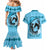 Personalized Kentucky Horse Racing Couples Matching Mermaid Dress and Hawaiian Shirt Beauty and The Horse Blue Version LT01