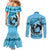 Personalized Kentucky Horse Racing Couples Matching Mermaid Dress and Long Sleeve Button Shirt Beauty and The Horse Blue Version LT01