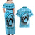 Personalized Kentucky Horse Racing Couples Matching Off Shoulder Maxi Dress and Hawaiian Shirt Beauty and The Horse Blue Version LT01
