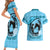 Personalized Kentucky Horse Racing Couples Matching Short Sleeve Bodycon Dress and Hawaiian Shirt Beauty and The Horse Blue Version LT01