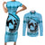 Personalized Kentucky Horse Racing Couples Matching Short Sleeve Bodycon Dress and Long Sleeve Button Shirt Beauty and The Horse Blue Version LT01