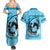 Personalized Kentucky Horse Racing Couples Matching Summer Maxi Dress and Hawaiian Shirt Beauty and The Horse Blue Version LT01