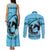 Personalized Kentucky Horse Racing Couples Matching Tank Maxi Dress and Long Sleeve Button Shirt Beauty and The Horse Blue Version LT01