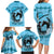 Personalized Kentucky Horse Racing Family Matching Long Sleeve Bodycon Dress and Hawaiian Shirt Beauty and The Horse Blue Version LT01