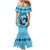 Personalized Kentucky Horse Racing Family Matching Mermaid Dress and Hawaiian Shirt Beauty and The Horse Blue Version LT01