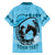 Personalized Kentucky Horse Racing Family Matching Off The Shoulder Long Sleeve Dress and Hawaiian Shirt Beauty and The Horse Blue Version LT01