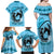 Personalized Kentucky Horse Racing Family Matching Off Shoulder Maxi Dress and Hawaiian Shirt Beauty and The Horse Blue Version LT01