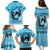 Personalized Kentucky Horse Racing Family Matching Puletasi and Hawaiian Shirt Beauty and The Horse Blue Version LT01