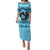 Personalized Kentucky Horse Racing Family Matching Puletasi and Hawaiian Shirt Beauty and The Horse Blue Version LT01