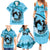 Personalized Kentucky Horse Racing Family Matching Summer Maxi Dress and Hawaiian Shirt Beauty and The Horse Blue Version LT01