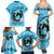 Personalized Kentucky Horse Racing Family Matching Summer Maxi Dress and Hawaiian Shirt Beauty and The Horse Blue Version LT01