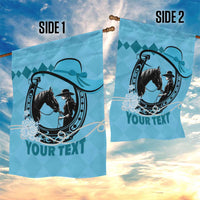 Personalized Kentucky Horse Racing Garden Flag Beauty and The Horse Blue Version LT01