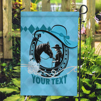 Personalized Kentucky Horse Racing Garden Flag Beauty and The Horse Blue Version LT01
