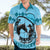 Personalized Kentucky Horse Racing Hawaiian Shirt Beauty and The Horse Blue Version LT01