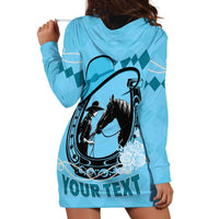 Personalized Kentucky Horse Racing Hoodie Dress Beauty and The Horse Blue Version LT01