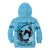 Personalized Kentucky Horse Racing Kid Hoodie Beauty and The Horse Blue Version LT01