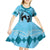 Personalized Kentucky Horse Racing Kid Short Sleeve Dress Beauty and The Horse Blue Version LT01