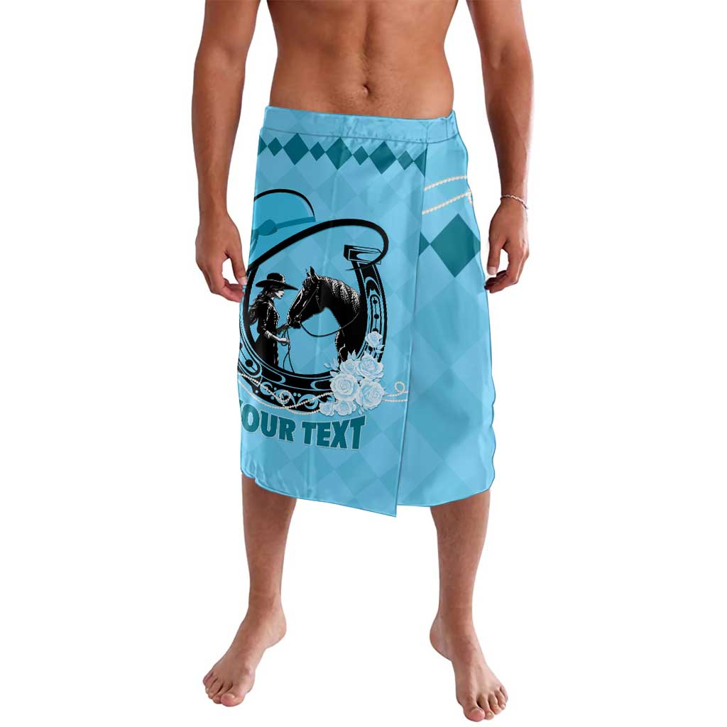 Personalized Kentucky Horse Racing Lavalava Beauty and The Horse Blue Version LT01