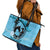 Personalized Kentucky Horse Racing Leather Tote Bag Beauty and The Horse Blue Version LT01