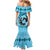 Personalized Kentucky Horse Racing Mermaid Dress Beauty and The Horse Blue Version LT01