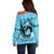 Personalized Kentucky Horse Racing 2024 Off Shoulder Sweater Beauty and The Horse Blue Version