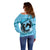 Personalized Kentucky Horse Racing Off Shoulder Sweater Beauty and The Horse Blue Version LT01