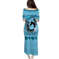 Personalized Kentucky Horse Racing Puletasi Beauty and The Horse Blue Version LT01