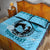 Personalized Kentucky Horse Racing Quilt Bed Set Beauty and The Horse Blue Version LT01