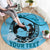 Personalized Kentucky Horse Racing Round Carpet Beauty and The Horse Blue Version LT01