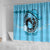 Personalized Kentucky Horse Racing Shower Curtain Beauty and The Horse Blue Version LT01