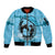 Personalized Kentucky Horse Racing Sleeve Zip Bomber Jacket Beauty and The Horse Blue Version LT01