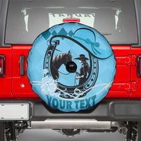 Personalized Kentucky Horse Racing Spare Tire Cover Beauty and The Horse Blue Version LT01