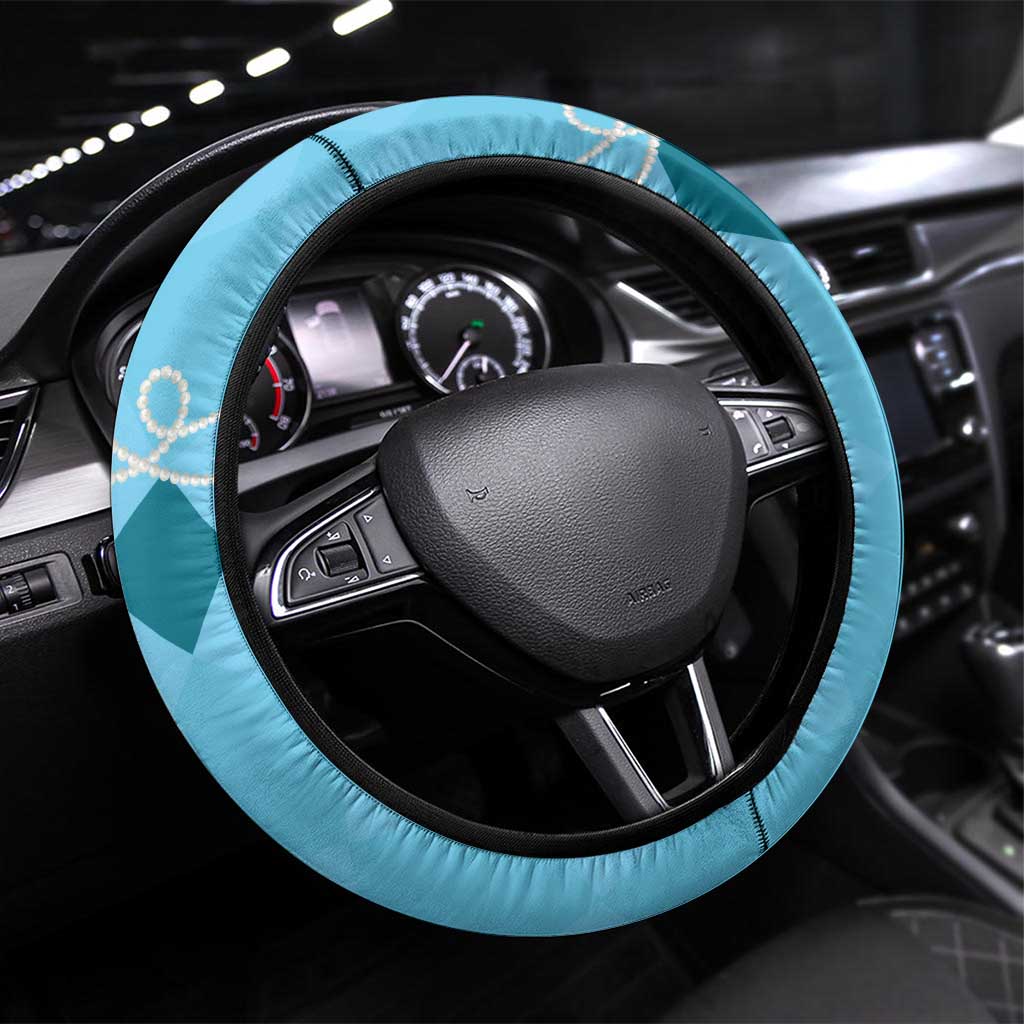 Kentucky Horse Racing Steering Wheel Cover Beauty and The Horse Blue Version LT01