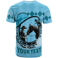 Personalized Kentucky Horse Racing T Shirt Beauty and The Horse Blue Version LT01