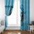 Personalized Kentucky Horse Racing Window Curtain Beauty and The Horse Blue Version LT01
