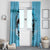 Personalized Kentucky Horse Racing Window Curtain Beauty and The Horse Blue Version LT01