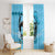 Personalized Kentucky Horse Racing Window Curtain Beauty and The Horse Blue Version LT01