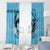 Personalized Kentucky Horse Racing Window Curtain Beauty and The Horse Blue Version LT01