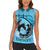 Personalized Kentucky Horse Racing Women Sleeveless Polo Shirt Beauty and The Horse Blue Version LT01