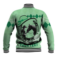 Personalized Kentucky Horse Racing Baseball Jacket Beauty and The Horse Green Version LT01