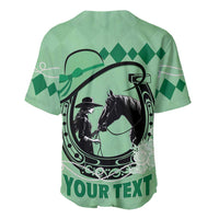 Personalized Kentucky Horse Racing Baseball Jersey Beauty and The Horse Green Version LT01